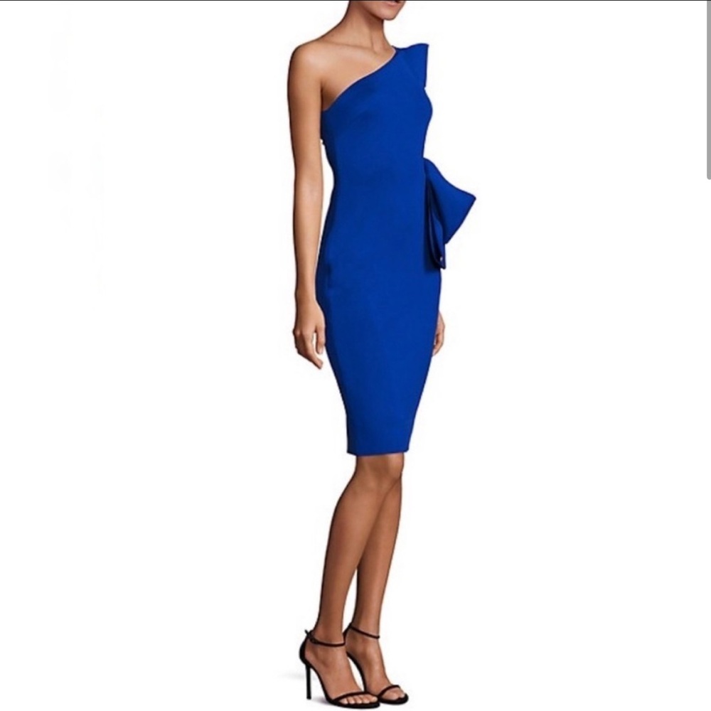 Nero by Jatin Varma One-Shoulder Bow Detail Dress